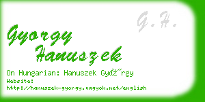 gyorgy hanuszek business card